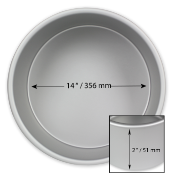 Round Cake Pan - 14in x 2in (35.6 x 5cm)